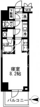 レジディア亀戸 401 間取り図