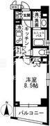 レジディア中落合 A-306 間取り図