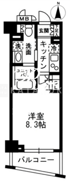 レジディア中落合 A-307 間取り図