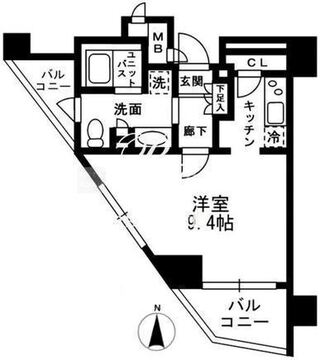 レジディア中落合 A-310 間取り図