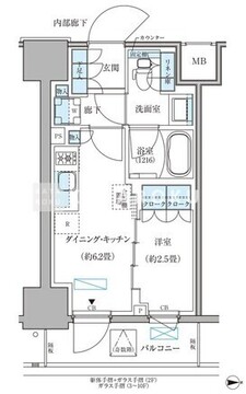 パークアクシス住吉ガーデンスクエア 202 間取り図