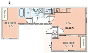 アレーロベース笹塚サウス 302 間取り図