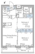 ロヴィーネ目黒東山 205 間取り図