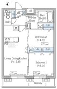 ロヴィーネ目黒東山 303 間取り図
