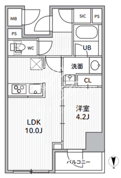 エスレジデンス住吉アクアハト 101 間取り図