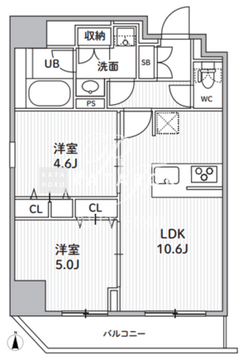 エスレジデンス住吉アクアハト 401 間取り図