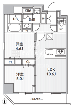 エスレジデンス住吉アクアハト 501 間取り図