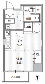 エスレジデンス住吉アクアハト 504 間取り図