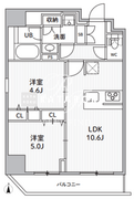 エスレジデンス住吉アクアハト 801 間取り図