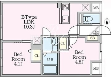 エルファーロ目黒3 102 間取り図