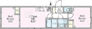 エルファーロ目黒3 203 間取り図