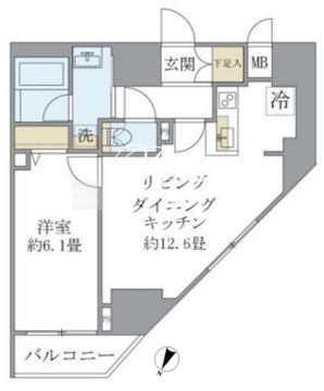 エレミ本蓮沼 1401 間取り図