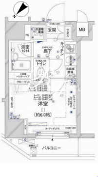 コンシェリア新橋 1504 間取り図