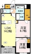 ロイジェント戸越銀座 108 間取り図