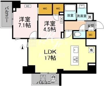 ロイジェント戸越銀座 201 間取り図