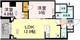 ロイジェント戸越銀座 206 間取り図