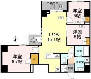 ロイジェント戸越銀座 421 間取り図