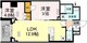 ロイジェント戸越銀座 504 間取り図
