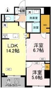 ロイジェント戸越銀座 513 間取り図