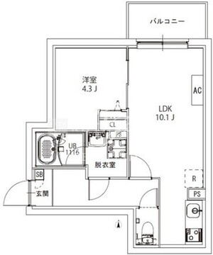 ＡＸＩＡ　Ｍ－Ｃｉｔｙ浮間公園 401 間取り図