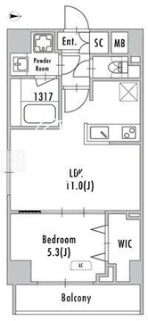 グランパセオ押上八広 605 間取り図