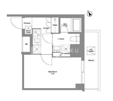 コンフォリア・リヴ駒込西ヶ原 101 間取り図