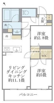 ラペルラ目黒東山2 101 間取り図