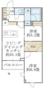 ラペルラ目黒東山2 105 間取り図