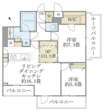 ラペルラ目黒東山2 402 間取り図