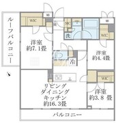 ラペルラ目黒東山2 403 間取り図