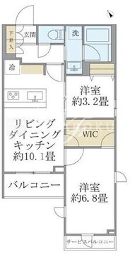 ラペルラ目黒東山2 404 間取り図