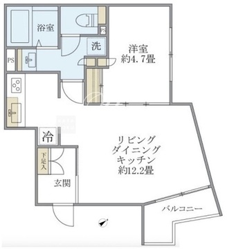エクサム赤坂 104 間取り図