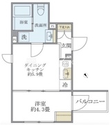 エクサム赤坂 201 間取り図
