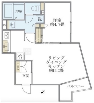 エクサム赤坂 204 間取り図