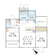 エクサム赤坂 302 間取り図