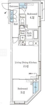クリアル文京千石2 201 間取り図