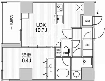 ウィーブベース上野ノース 1101 間取り図