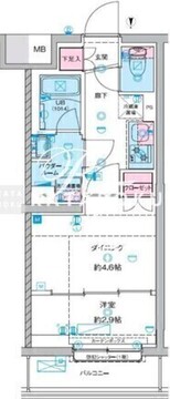 ジェノヴィア竹ノ塚 409 間取り図
