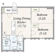 グランパセオ三宿2 301 間取り図