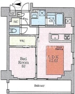 ヴィスタコート幡ヶ谷 203 間取り図