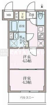 ラヴィエール住吉駅前 403 間取り図