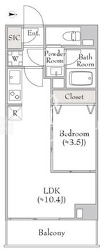 ルミーク大森 302 間取り図