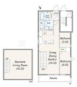 グランパセオ三宿 102 間取り図