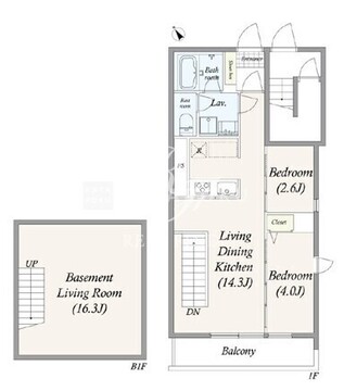 グランパセオ三宿 102 間取り図