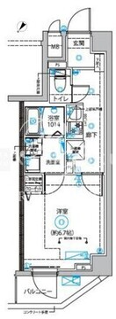 ディップス西新井 108 間取り図