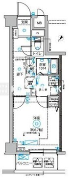 ディップス西新井 407 間取り図