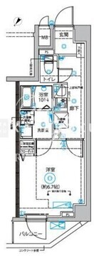 ディップス西新井 408 間取り図