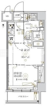 ガリシア亀戸 603 間取り図