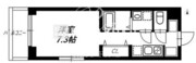 リヴシティ蒲田イースト 406 間取り図