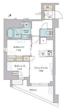 ブリリアイスト門前仲町 604 間取り図